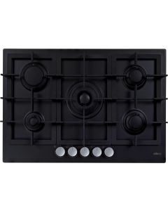 Elleci PKPP75186CS PLANO PLUS 75 Piano cottura a Gas - Keratek� Plus Black - 5 Fuochi