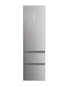 Haier HTW5620DNMG - Frigorifero libera installazione - 3 porte - No Frost - Luce Led - Inox - Classe D