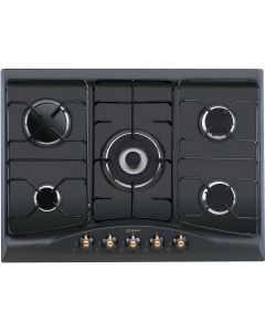 Indesit BB 752/I (AN) - Piano Cottura 5 Fuochi a Gas da Incasso (1 Bruciatore Wok) Larghezza 70 cm colore Antracite