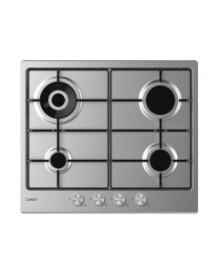 Candy CHW6BR4WPX Piano Cottura a Gas, 4 Fuochi, 60 cm, Inox