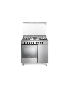 Delonghi DEMX 96 B42 ED Cucina forno elettrico multifunzione Design Piano acciaio inox stampato 2 piastre elettriche
