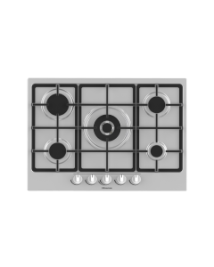 Hisense GM773XF Piano cottura a gas inox - griglie ghisa 5 zone + wok