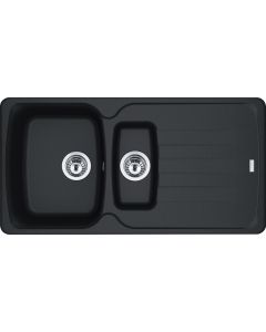 Franke Antea - AZG 651 - Lavello 1 vasca e mezzo + gocciolatoio - fragranite - nero - 114.0490.275