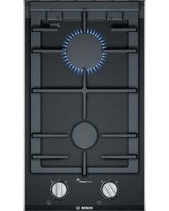 Bosch PRB3A6B70 - Piano cottura Domino a gas 30 cm Flame Select in vetro nero