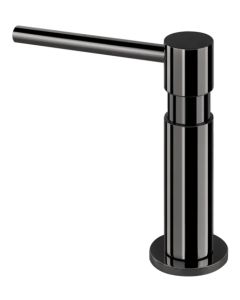 Gessi 29651 706 Dispenser porta sapone da banco con carica dall'alto Foro per dispenser 24mm, Colore Black Metal, Finitura Black Metal