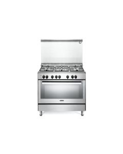 Delonghi PEMX 96 ED Cucina Gas 5 Fornelli con Forno Elettrico da 90 cm Acciaio inossidabile