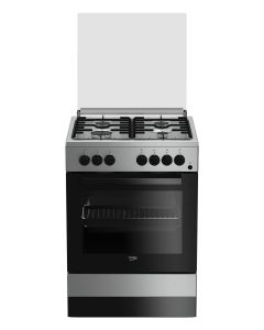 Beko FSE62110DX Cucina a Gas 4 Fornelli con Forno Elettrico da 60 cm Acciaio inossidabile