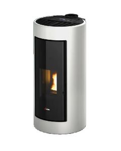 Cadel 7019019 Shell 9 Up Stufa a Pellet 9,1 Kw A+ Metallo Bianco Uscita Superiore