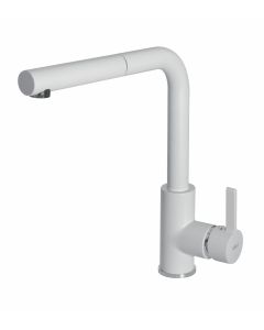 Elleci - Miscelatore monocomando con doccetta estraibile Bianco