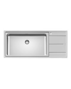 Foster - Lavello 1 vasca con gocciolatoio Serie Evo Inox Spazzolato Vasca SX gocc DX