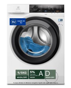 Electrolux EW7W495G 700 Steamcare Lavasciuga cm.60 - lavaggio 9kg - asciugatura 5kg - bianco