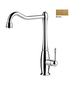 Gessi 50313 140 Miscelatore monocomando con canna girevole Foro per miscelatore 33,5mm Angolo di rotazione 360, Finitura Bronzo