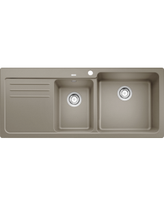 Lavello in silgranit 2 vasche con gocciolatoio 1525785 Blanco