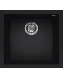 Elleci LKQ10286BSO Lavello quadra 102 45.6x45.6 1v black 86 sottotop