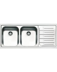 Apell MELODIA MLE1162IRBC - Lavello incasso 2 vasche con gocciolatoio a destra