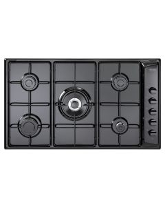Delonghi NL 59 DD Piano Cottura a Gas 5 Zone 1 Ultrarapido a Doppia corona 90 cm Nero