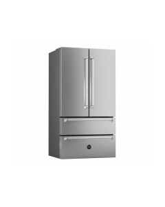 BERTAZZONI REF90X + MASHK36REF - Frigorifero french door, acciaio indossidabile antimpronte, maniglie, Serie Master, Libera installazione, A+