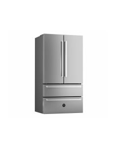 BERTAZZONI REF90X + PROHK36REF - Frigorifero French Door, Acciaio indossidabile antimpronte, Maniglie serie professional, Libera Installazione A+