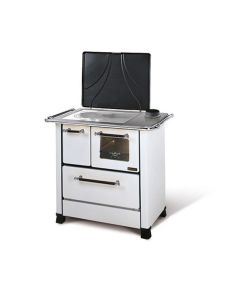 LaNordica 1014056 Romantica 4.5 - Cucina a legna economica con rivestimento in acciaio porcellanato Bianco