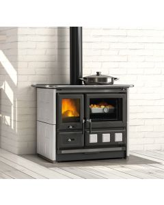 LaNordica 7015143 Rosa XXL Maiolica - Cucina a legna con rivestimento in maiolica Bianco Infinity