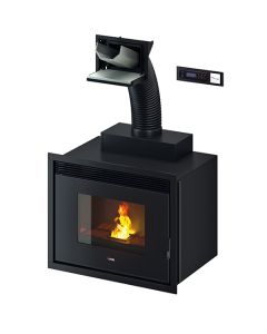 Cadel 7020017 Saturno 24 Stufa a Pellet 24,7 Kw A++ Metallo Nero