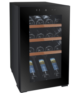 Vinum Design VD20S-FG - Cantina da libera installazione - 20 Bottiglie - 1 Temperatura - Black Glass Senza Maniglia