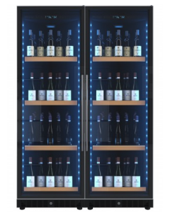 Vinum Design VD400D-FGM Cantina 400 bottiglie, 2 Temp. Libera Installazione